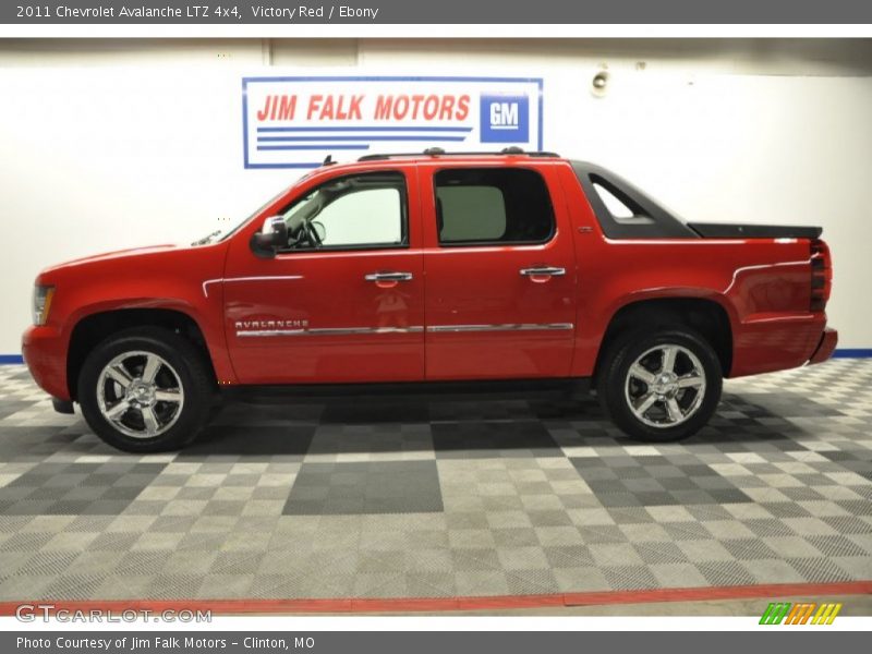 Victory Red / Ebony 2011 Chevrolet Avalanche LTZ 4x4