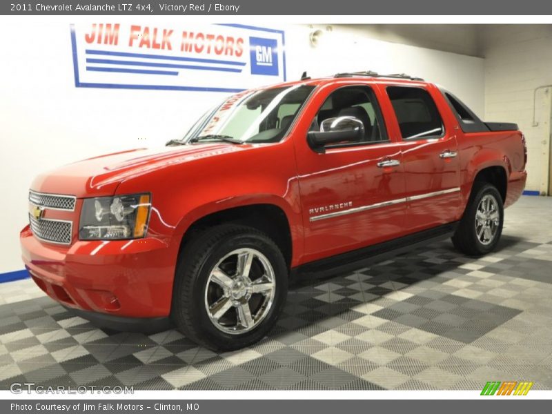 Victory Red / Ebony 2011 Chevrolet Avalanche LTZ 4x4