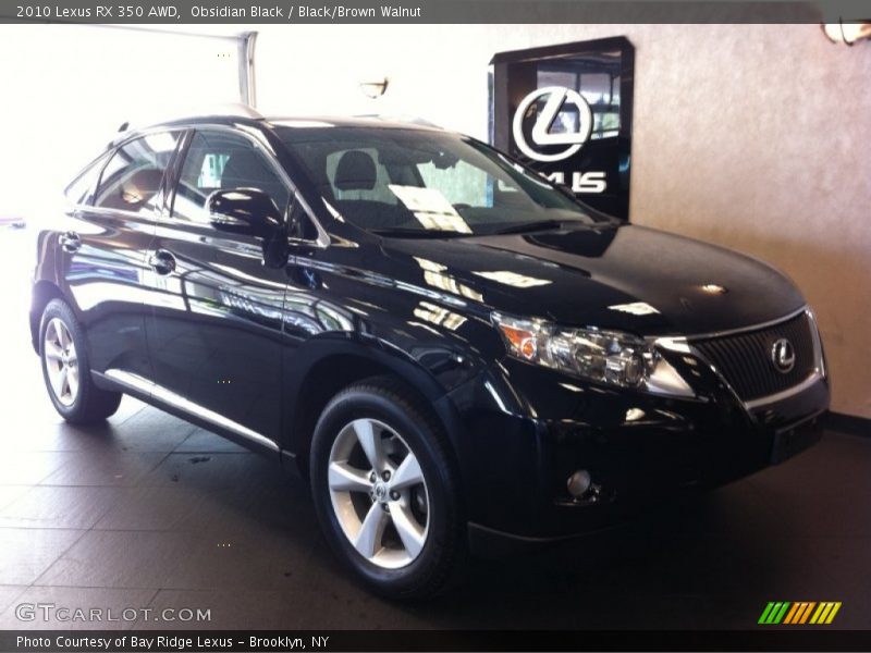 Obsidian Black / Black/Brown Walnut 2010 Lexus RX 350 AWD