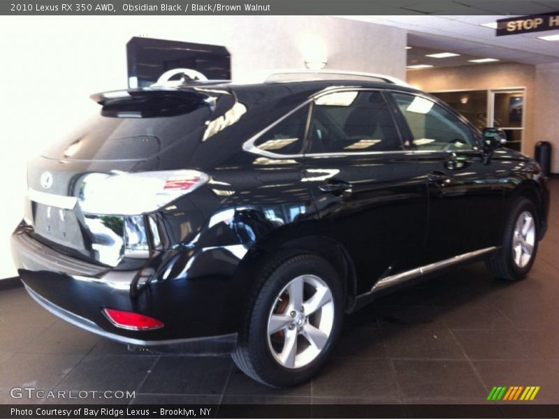 Obsidian Black / Black/Brown Walnut 2010 Lexus RX 350 AWD