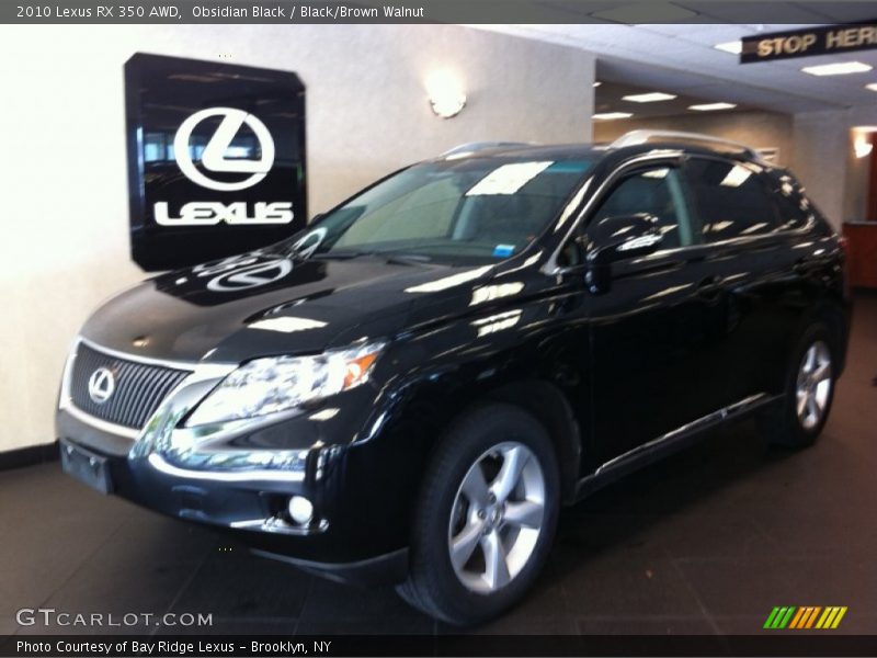 Obsidian Black / Black/Brown Walnut 2010 Lexus RX 350 AWD