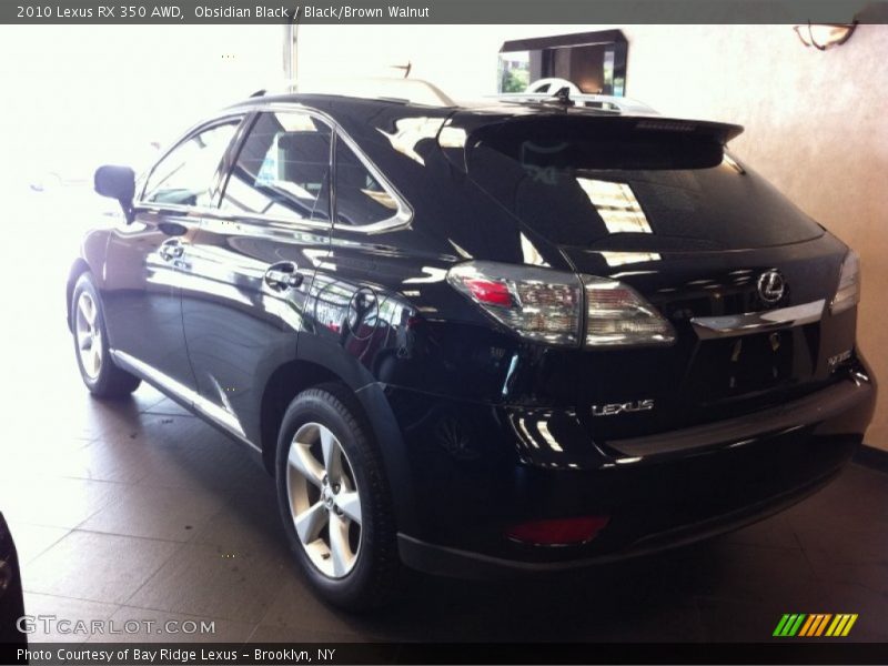 Obsidian Black / Black/Brown Walnut 2010 Lexus RX 350 AWD