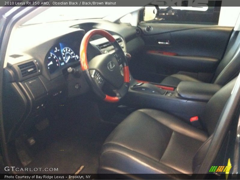 Obsidian Black / Black/Brown Walnut 2010 Lexus RX 350 AWD