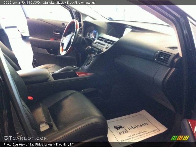 Obsidian Black / Black/Brown Walnut 2010 Lexus RX 350 AWD