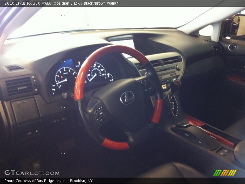 Obsidian Black / Black/Brown Walnut 2010 Lexus RX 350 AWD