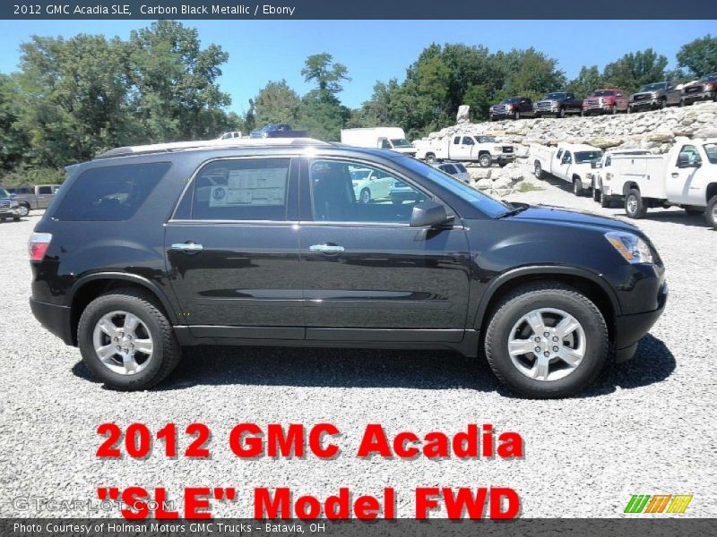 Carbon Black Metallic / Ebony 2012 GMC Acadia SLE