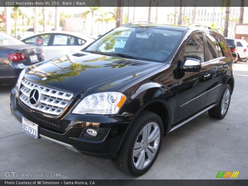 Black / Black 2010 Mercedes-Benz ML 350