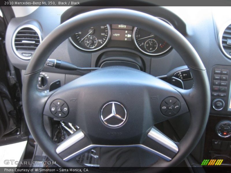 Black / Black 2010 Mercedes-Benz ML 350
