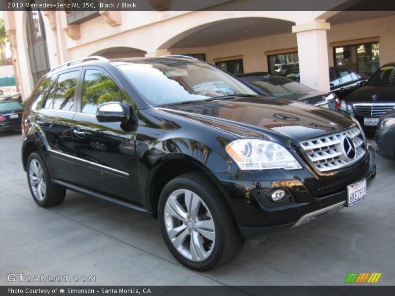 Black / Black 2010 Mercedes-Benz ML 350
