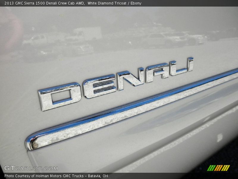 White Diamond Tricoat / Ebony 2013 GMC Sierra 1500 Denali Crew Cab AWD