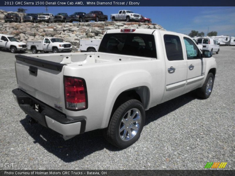 White Diamond Tricoat / Ebony 2013 GMC Sierra 1500 Denali Crew Cab AWD