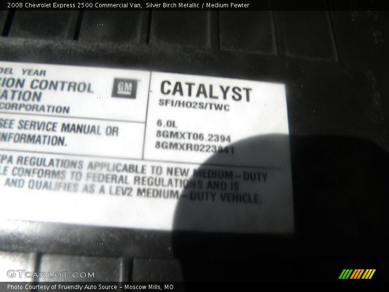 Silver Birch Metallic / Medium Pewter 2008 Chevrolet Express 2500 Commercial Van