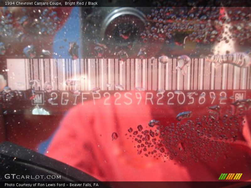 Bright Red / Black 1994 Chevrolet Camaro Coupe