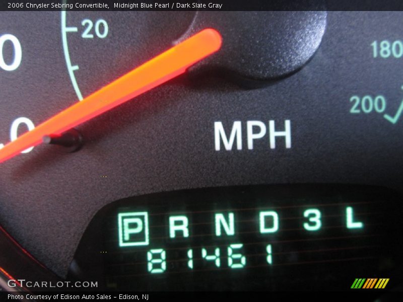 Midnight Blue Pearl / Dark Slate Gray 2006 Chrysler Sebring Convertible
