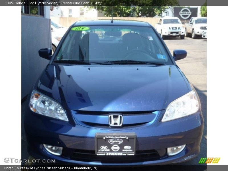 Eternal Blue Pearl / Gray 2005 Honda Civic Hybrid Sedan