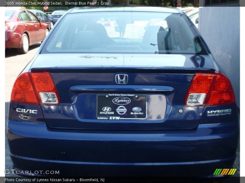 Eternal Blue Pearl / Gray 2005 Honda Civic Hybrid Sedan