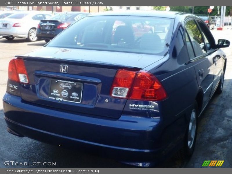 Eternal Blue Pearl / Gray 2005 Honda Civic Hybrid Sedan