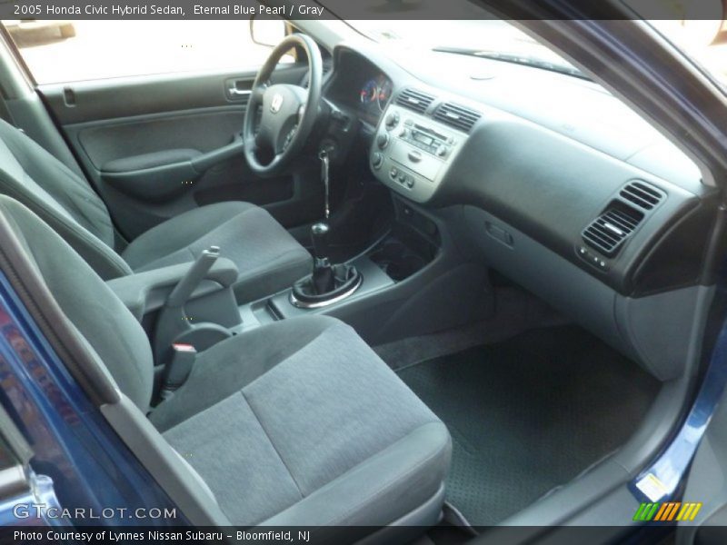 Eternal Blue Pearl / Gray 2005 Honda Civic Hybrid Sedan