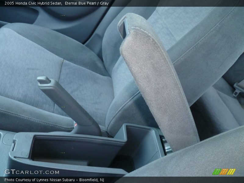 Eternal Blue Pearl / Gray 2005 Honda Civic Hybrid Sedan