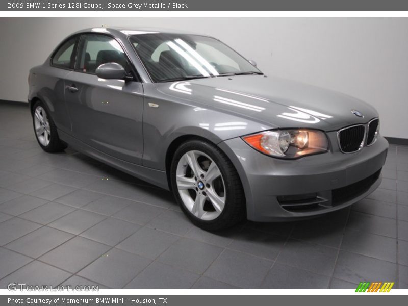 Space Grey Metallic / Black 2009 BMW 1 Series 128i Coupe