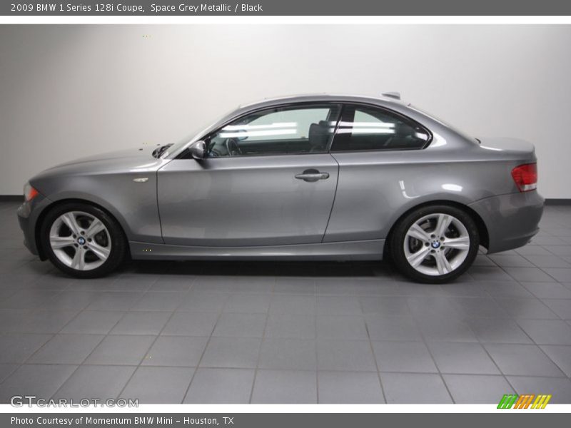Space Grey Metallic / Black 2009 BMW 1 Series 128i Coupe