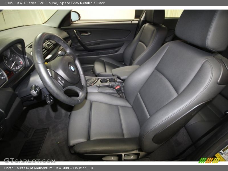 Space Grey Metallic / Black 2009 BMW 1 Series 128i Coupe