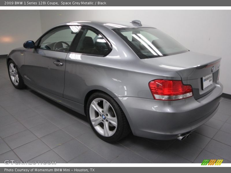 Space Grey Metallic / Black 2009 BMW 1 Series 128i Coupe