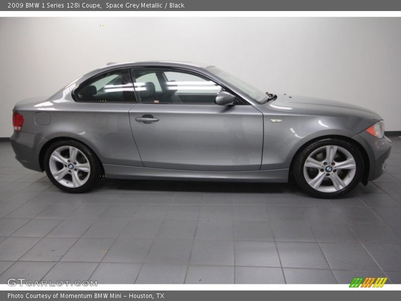 Space Grey Metallic / Black 2009 BMW 1 Series 128i Coupe