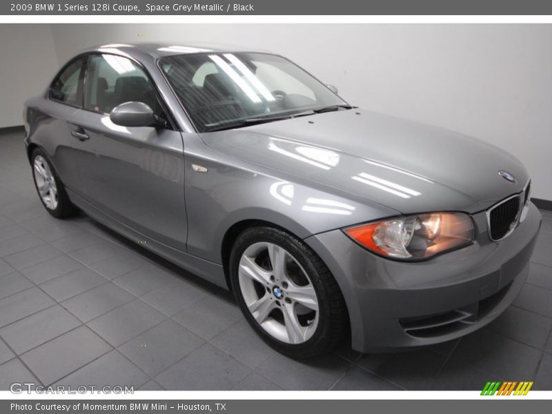 Space Grey Metallic / Black 2009 BMW 1 Series 128i Coupe
