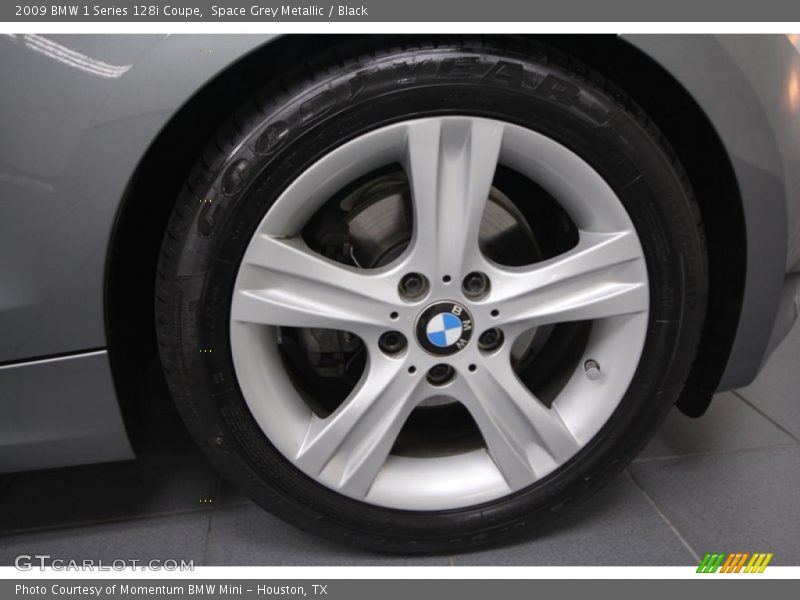 Space Grey Metallic / Black 2009 BMW 1 Series 128i Coupe