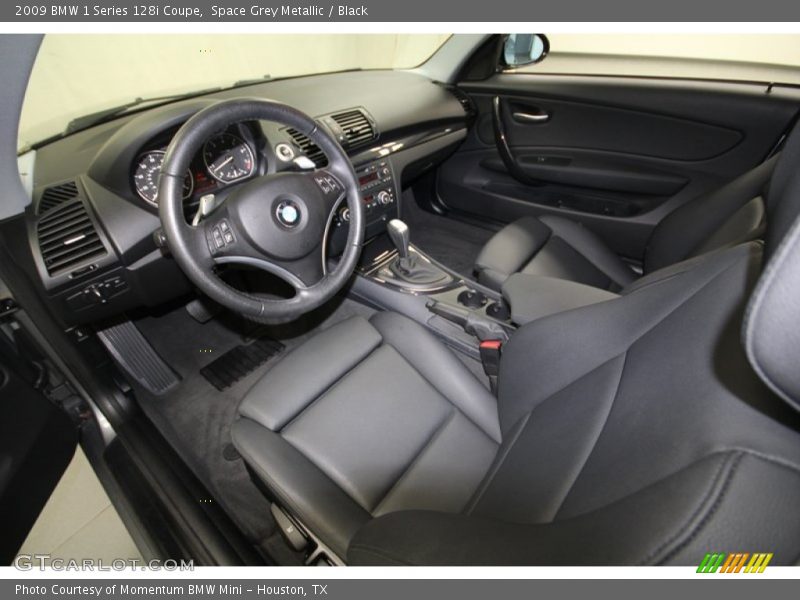 Space Grey Metallic / Black 2009 BMW 1 Series 128i Coupe