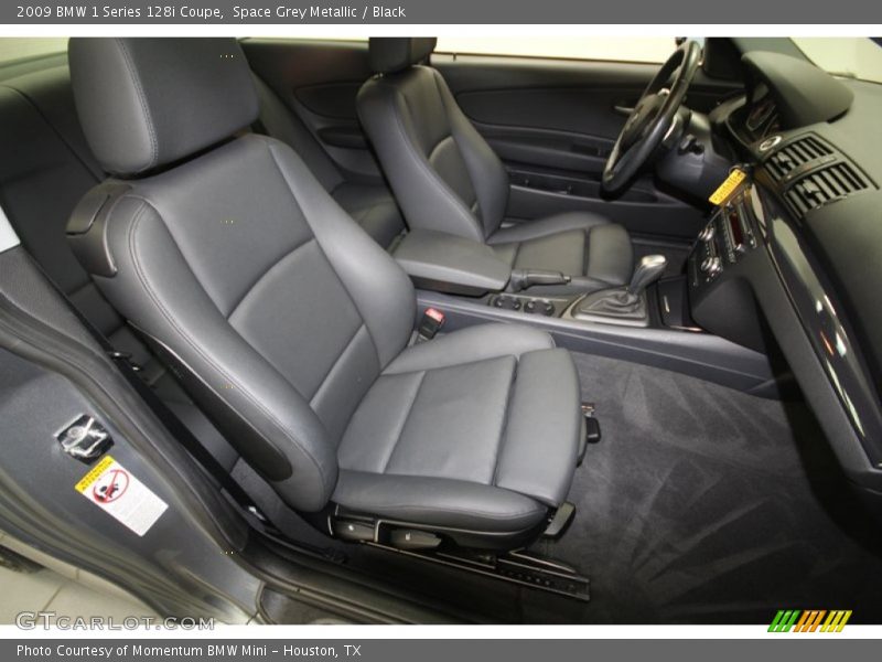 Space Grey Metallic / Black 2009 BMW 1 Series 128i Coupe