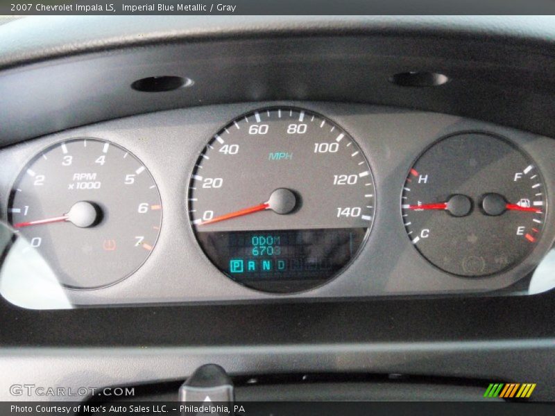 Imperial Blue Metallic / Gray 2007 Chevrolet Impala LS