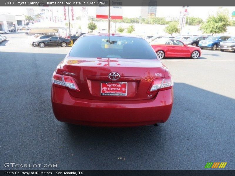 Barcelona Red Metallic / Ash Gray 2010 Toyota Camry LE