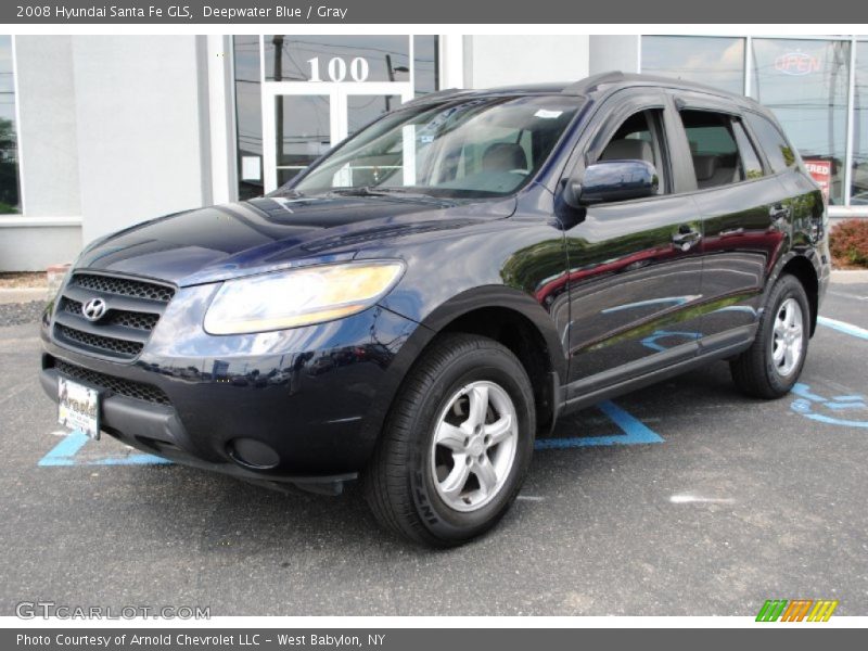 Deepwater Blue / Gray 2008 Hyundai Santa Fe GLS