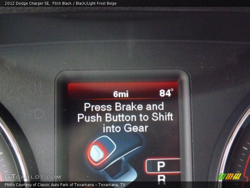 Pitch Black / Black/Light Frost Beige 2012 Dodge Charger SE