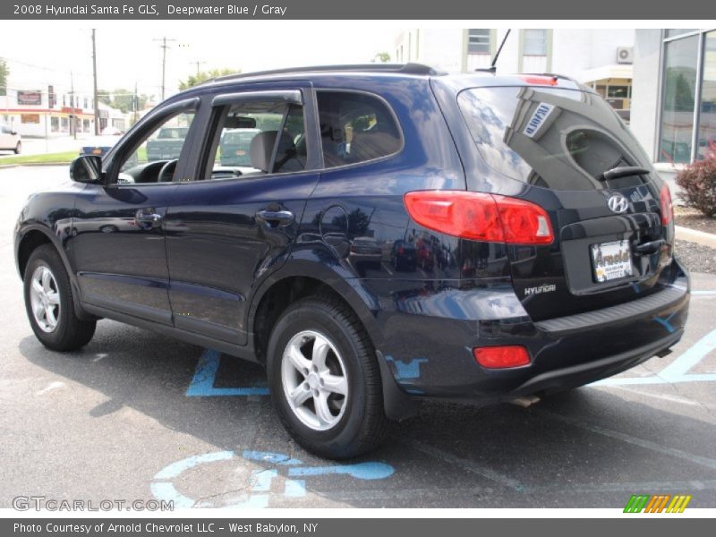 Deepwater Blue / Gray 2008 Hyundai Santa Fe GLS
