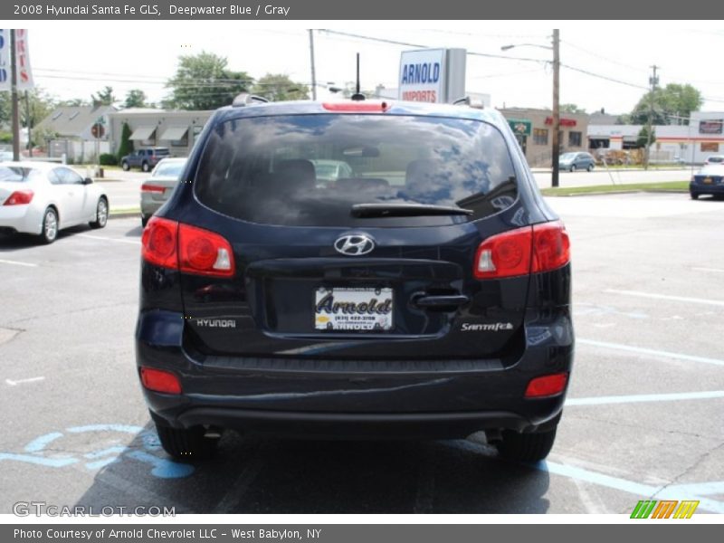 Deepwater Blue / Gray 2008 Hyundai Santa Fe GLS