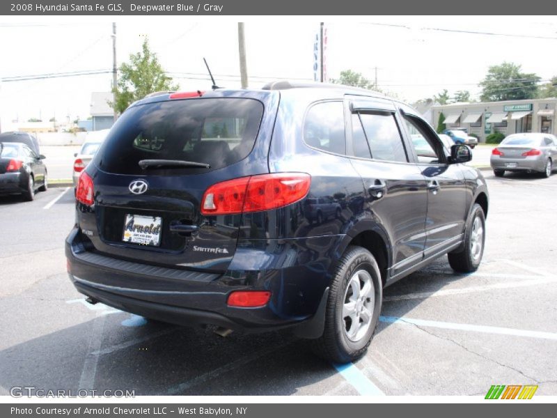 Deepwater Blue / Gray 2008 Hyundai Santa Fe GLS