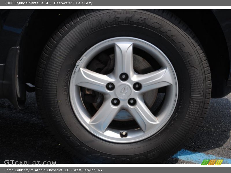 Deepwater Blue / Gray 2008 Hyundai Santa Fe GLS