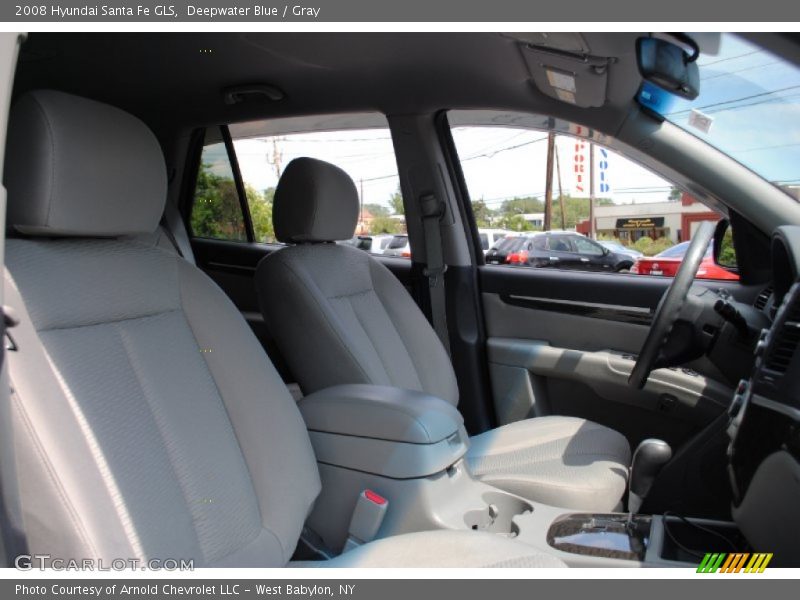 Deepwater Blue / Gray 2008 Hyundai Santa Fe GLS