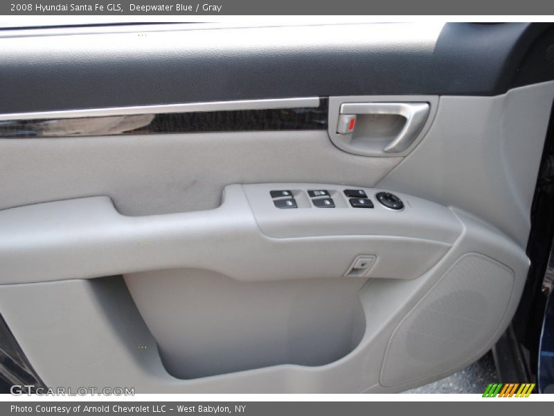 Deepwater Blue / Gray 2008 Hyundai Santa Fe GLS