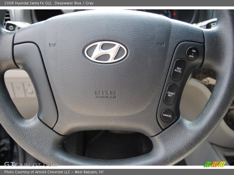 Deepwater Blue / Gray 2008 Hyundai Santa Fe GLS
