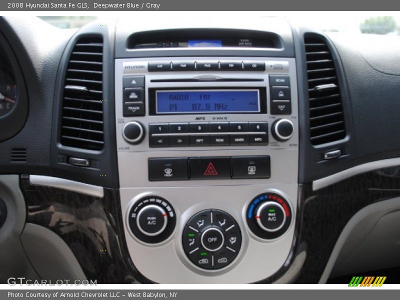 Deepwater Blue / Gray 2008 Hyundai Santa Fe GLS
