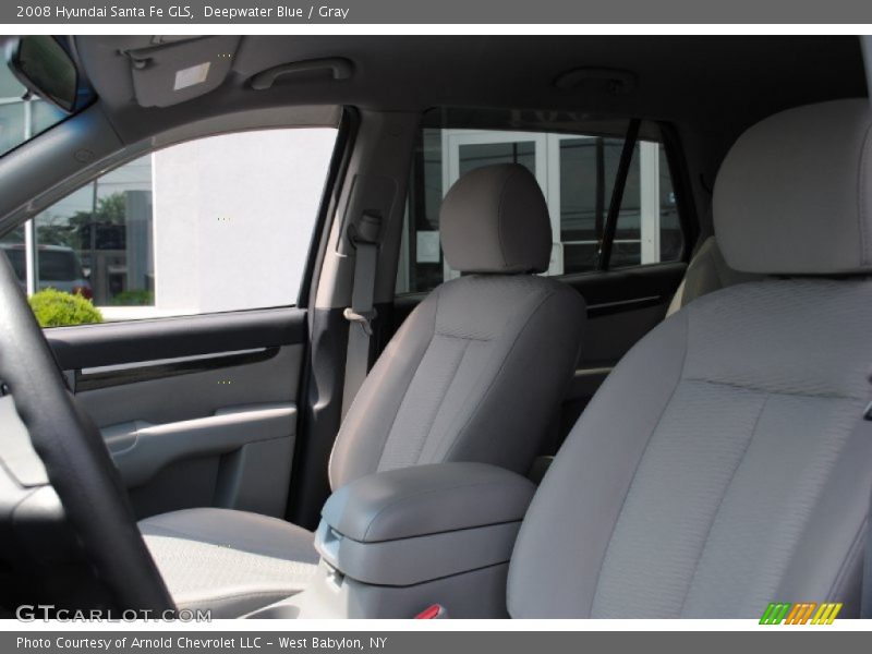 Deepwater Blue / Gray 2008 Hyundai Santa Fe GLS