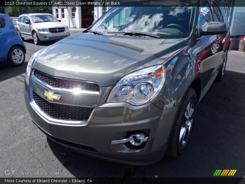 Steel Green Metallic / Jet Black 2013 Chevrolet Equinox LT AWD