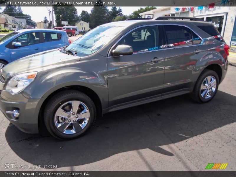 Steel Green Metallic / Jet Black 2013 Chevrolet Equinox LT AWD