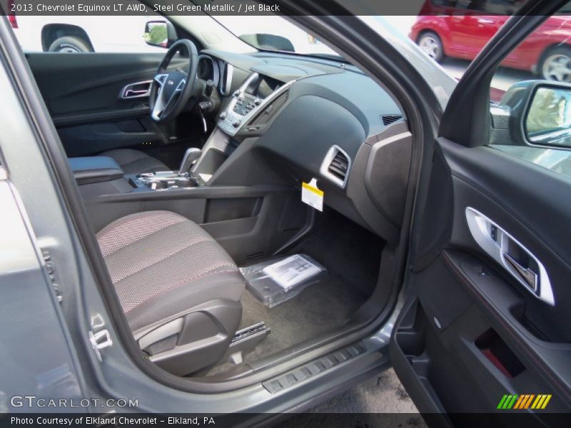 Steel Green Metallic / Jet Black 2013 Chevrolet Equinox LT AWD