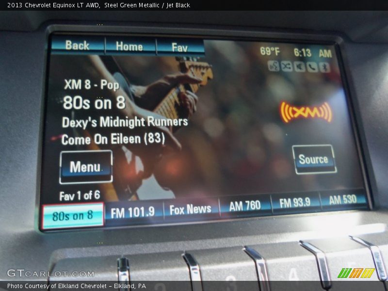 Steel Green Metallic / Jet Black 2013 Chevrolet Equinox LT AWD