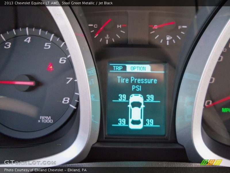 Steel Green Metallic / Jet Black 2013 Chevrolet Equinox LT AWD